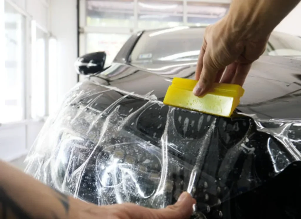 Applying car paint film