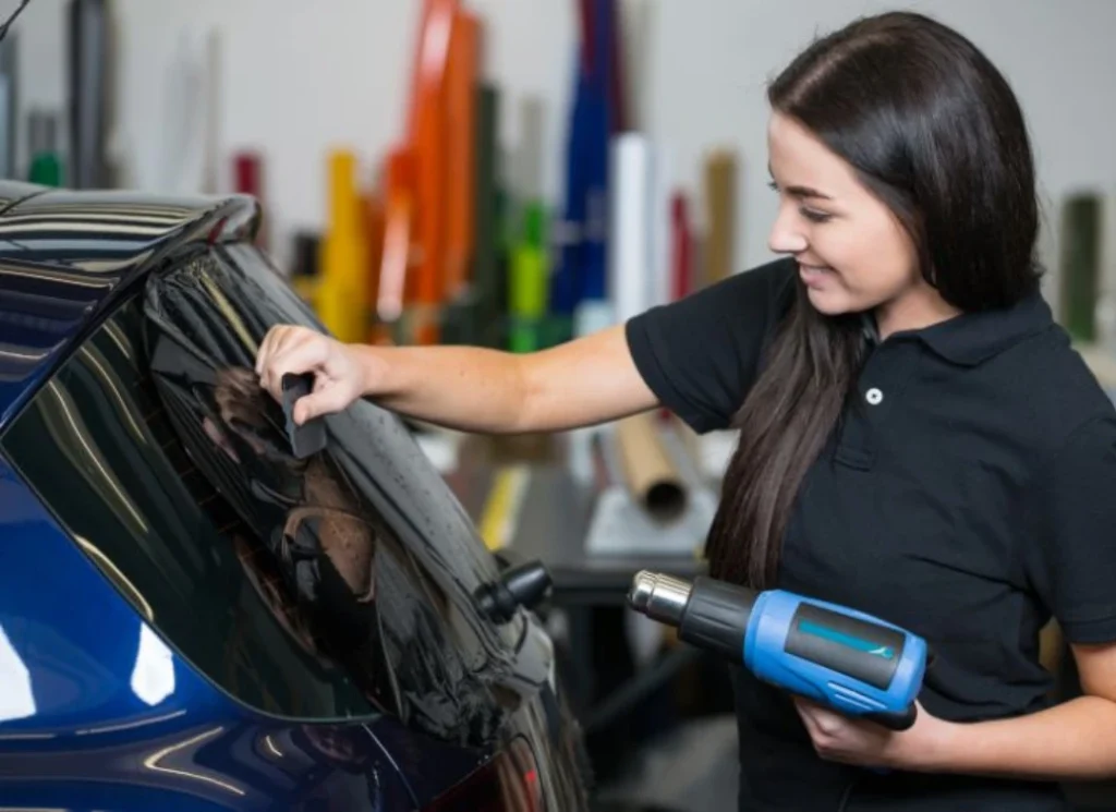 Heat gun tint smoothing